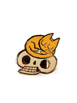 Cat And Skull Pin