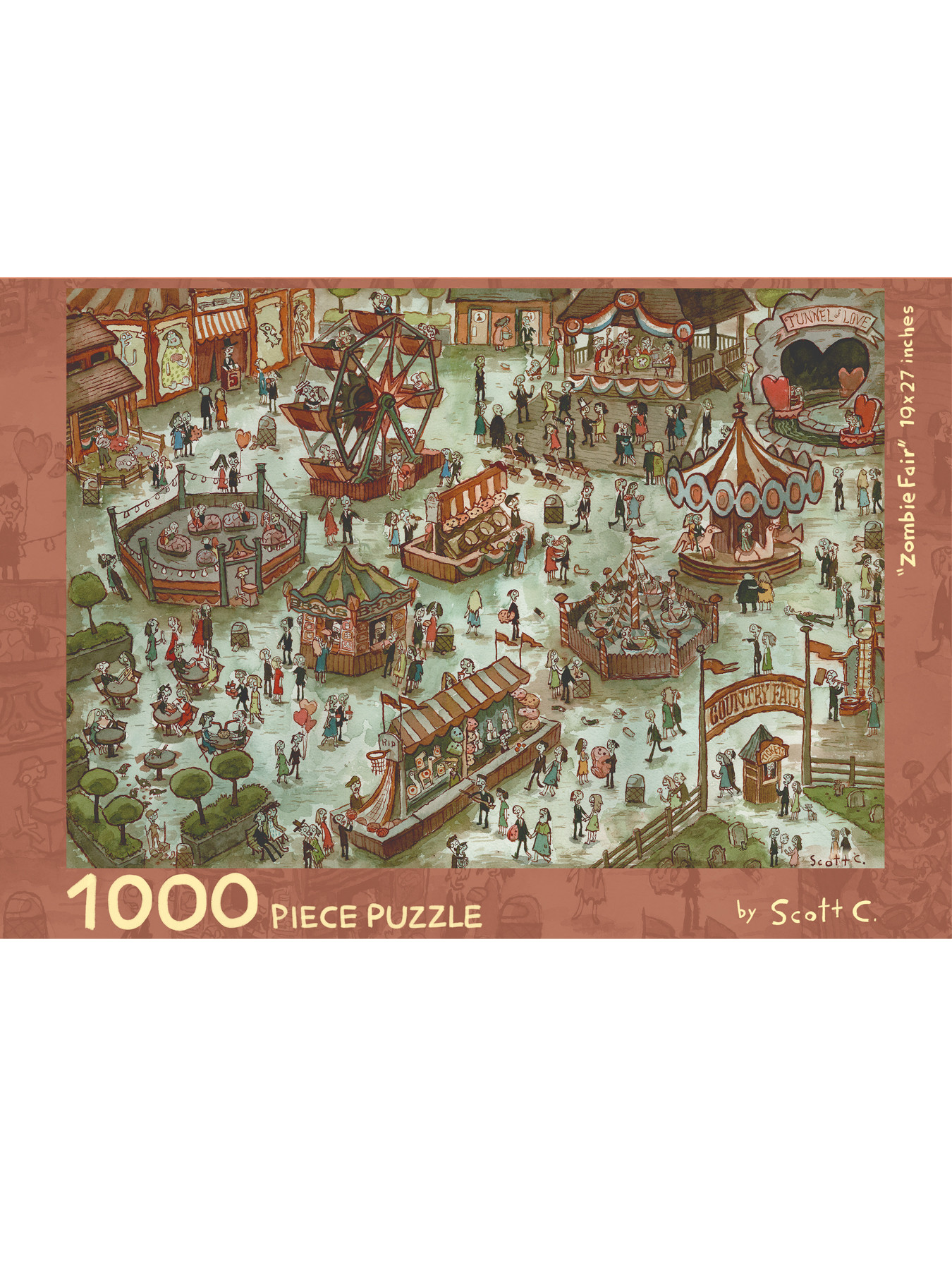 Zombie Fair 1,000 Piece Puzzle - Scott C Shop