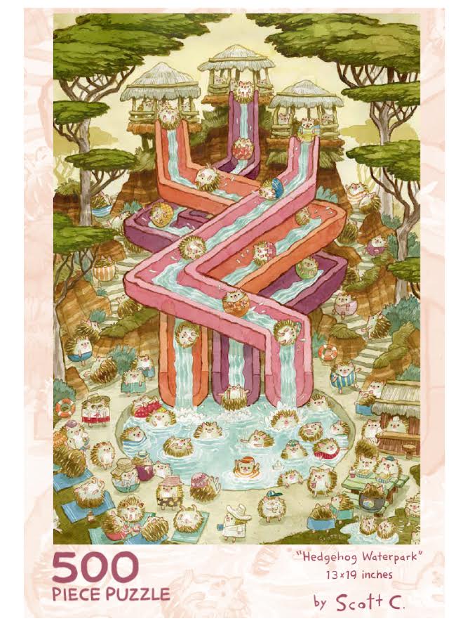 ジグソーパズル　スコット Hedgehog Waterpark 500 piece puzzle - Scott C Shop
