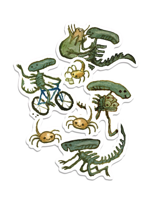 Life On Planet Alien Sticker Pack - Scott C Shop