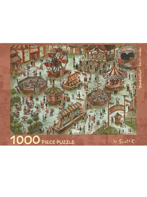 Zombie Fair 1,000 Piece Puzzle - Scott C Shop