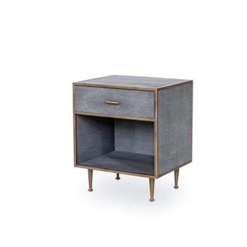 HAMPTON BEDSIDE TABLE IN FAUX SHAGREEN