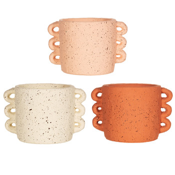 ASSORTED TRIPLE HANDLE PLANTERS