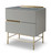 ALBERTO TWO DRAWER BEDSIDE TABLE/NARROW CHEST OF DRAWERS
