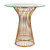KATE DINING TABLE IN BRASS WITH A GLASS TOP