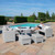 MAZE RATTAN OUTDOOR FABRIC FUZION CUBE SOFA SET WITH FIRE PIT