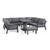 MAZE RATTAN OUTDOOR NEW YORK U SHAPED CORNER SOFA SET WITH RISING TABLE