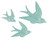 SWALLOW WALL DECORATIONS - Set of 3