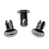 Chrome Slotted Dome Head Qtr Turn DZUS Button Fasteners