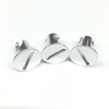 .500 long polished slotted flat head quarter turn DZUS button fasteners