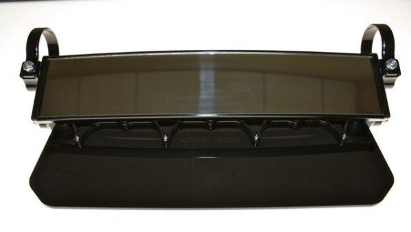 Axia Alloys Rearview Mirror Folding Sun Visor 12 inch Black MODPRVM