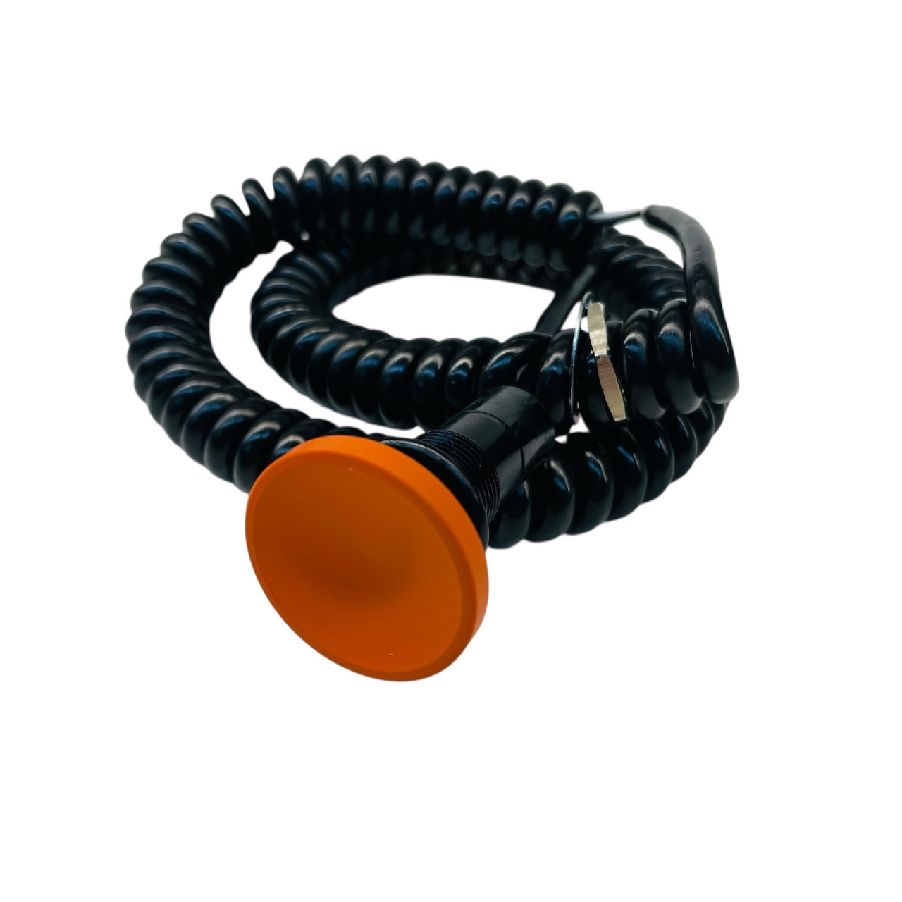 orange corded concave transbrake button