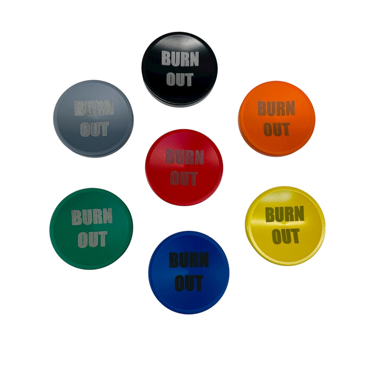 Billet Concave Burnout Engraved Corded Button