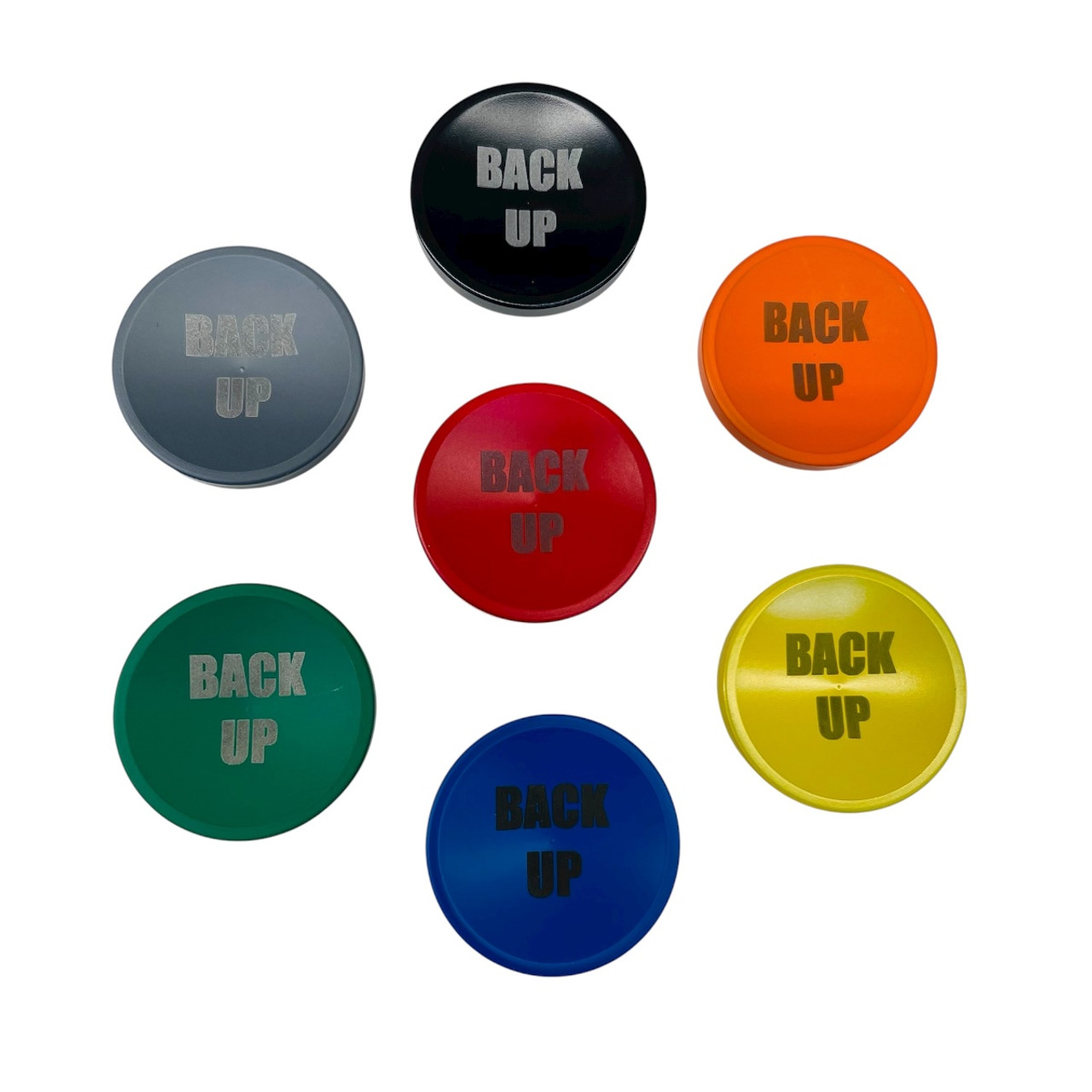 Billet Concave Reverse Backup Button Engraved Corded