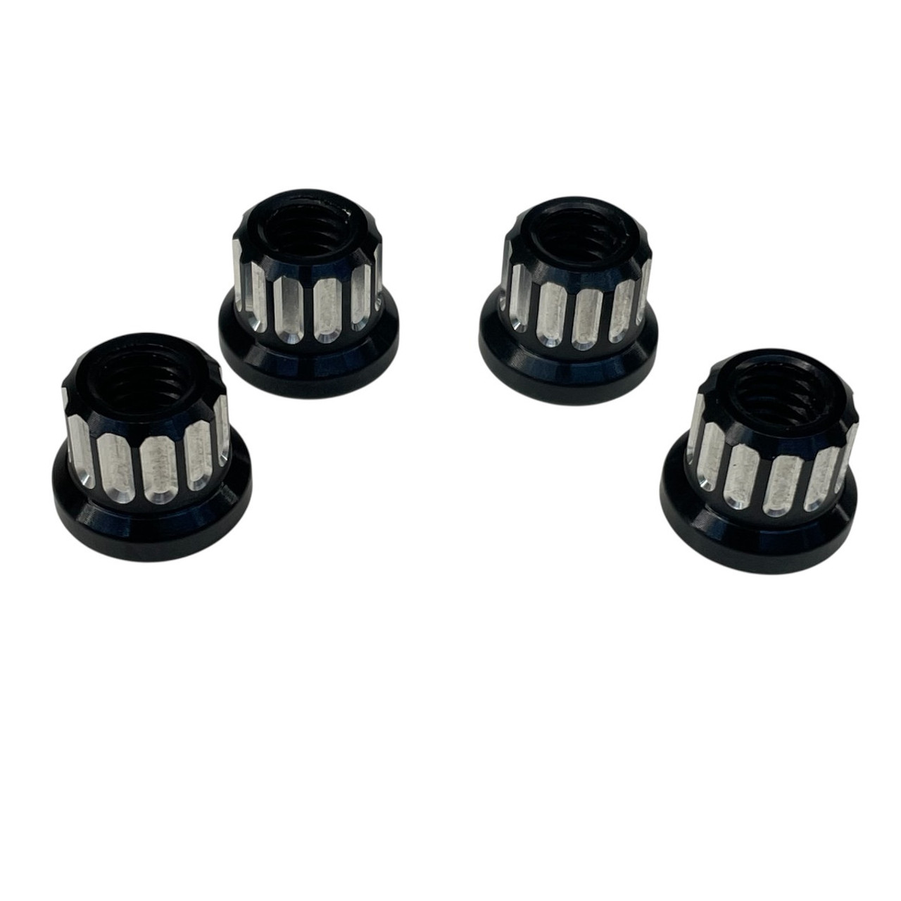 12pt carburetor nuts black machined