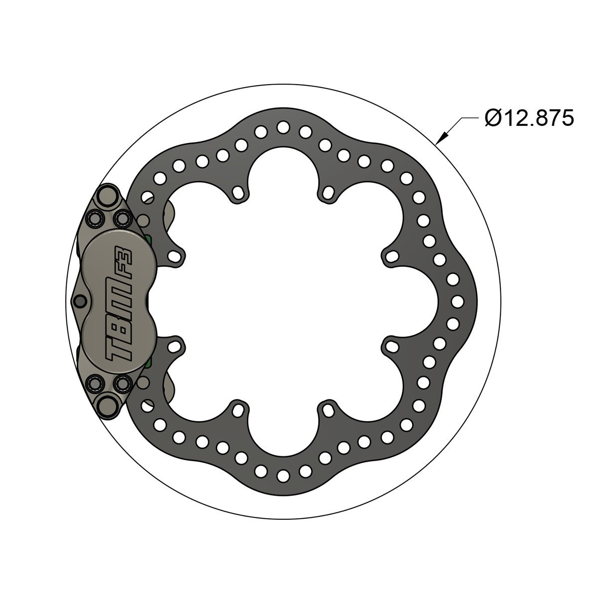 tbm brakes bead lock clearance