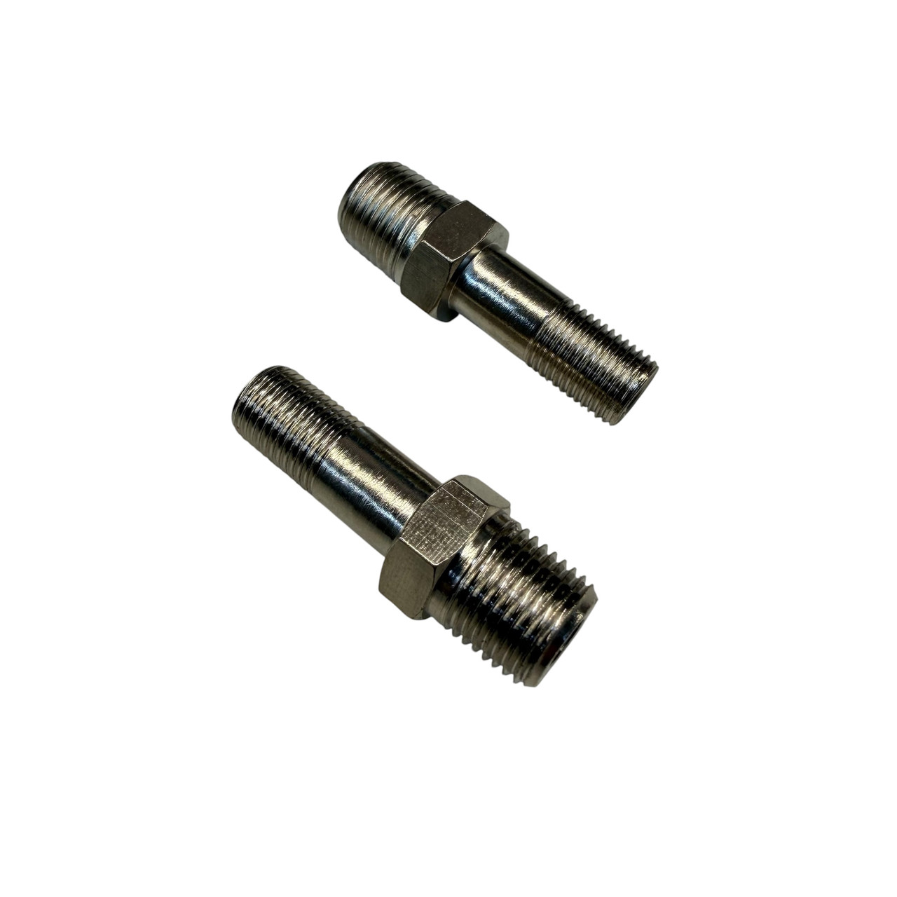 1/8 NPT bolt in tire valve stems silver pair