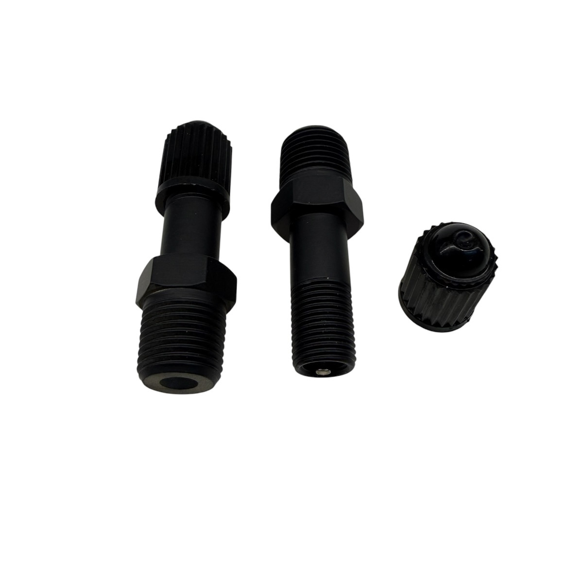 Tire Valve Stem 1/8 NPT Thread In 2pk - Black