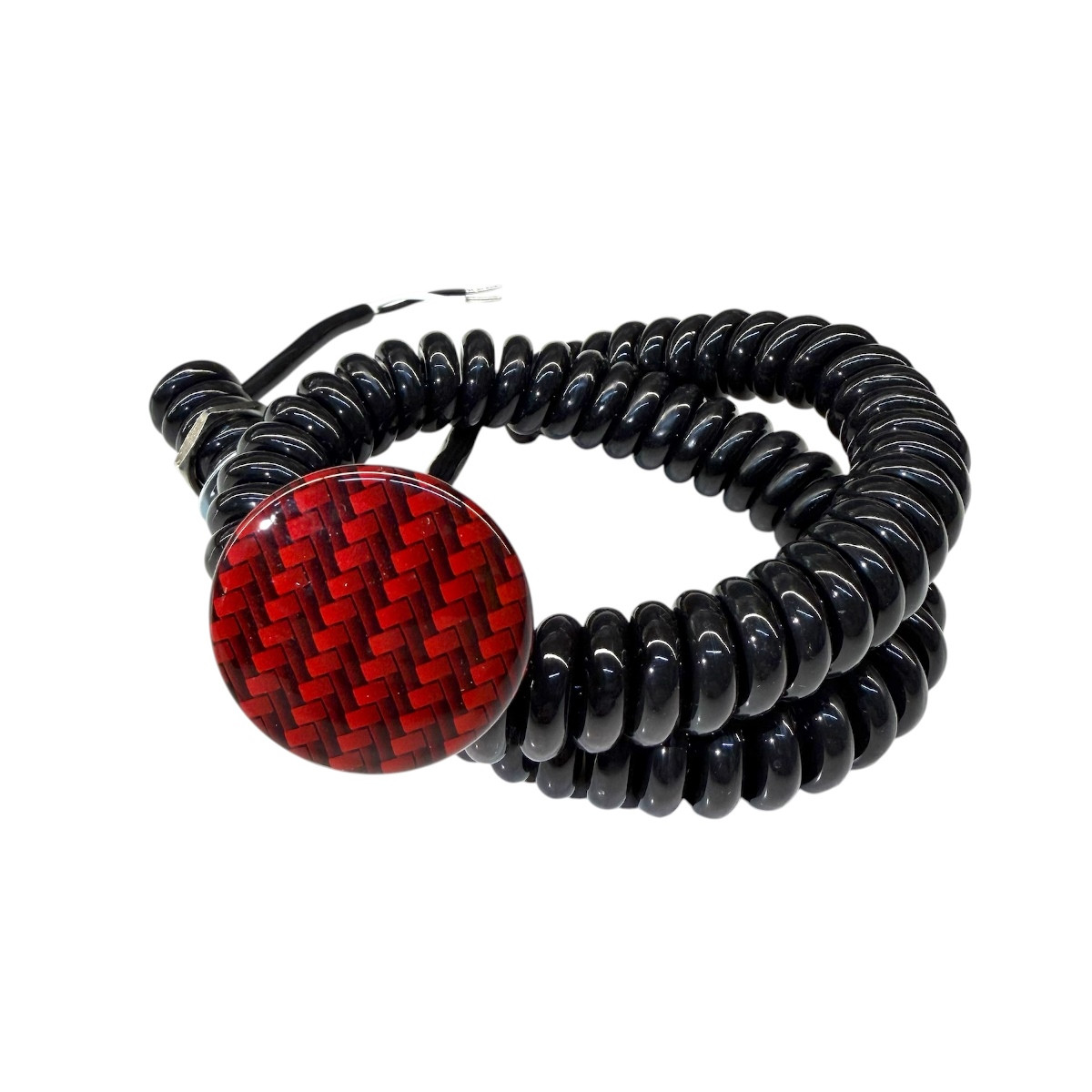Red Carbon Fiber Hydro dip mushroom transbrake button
