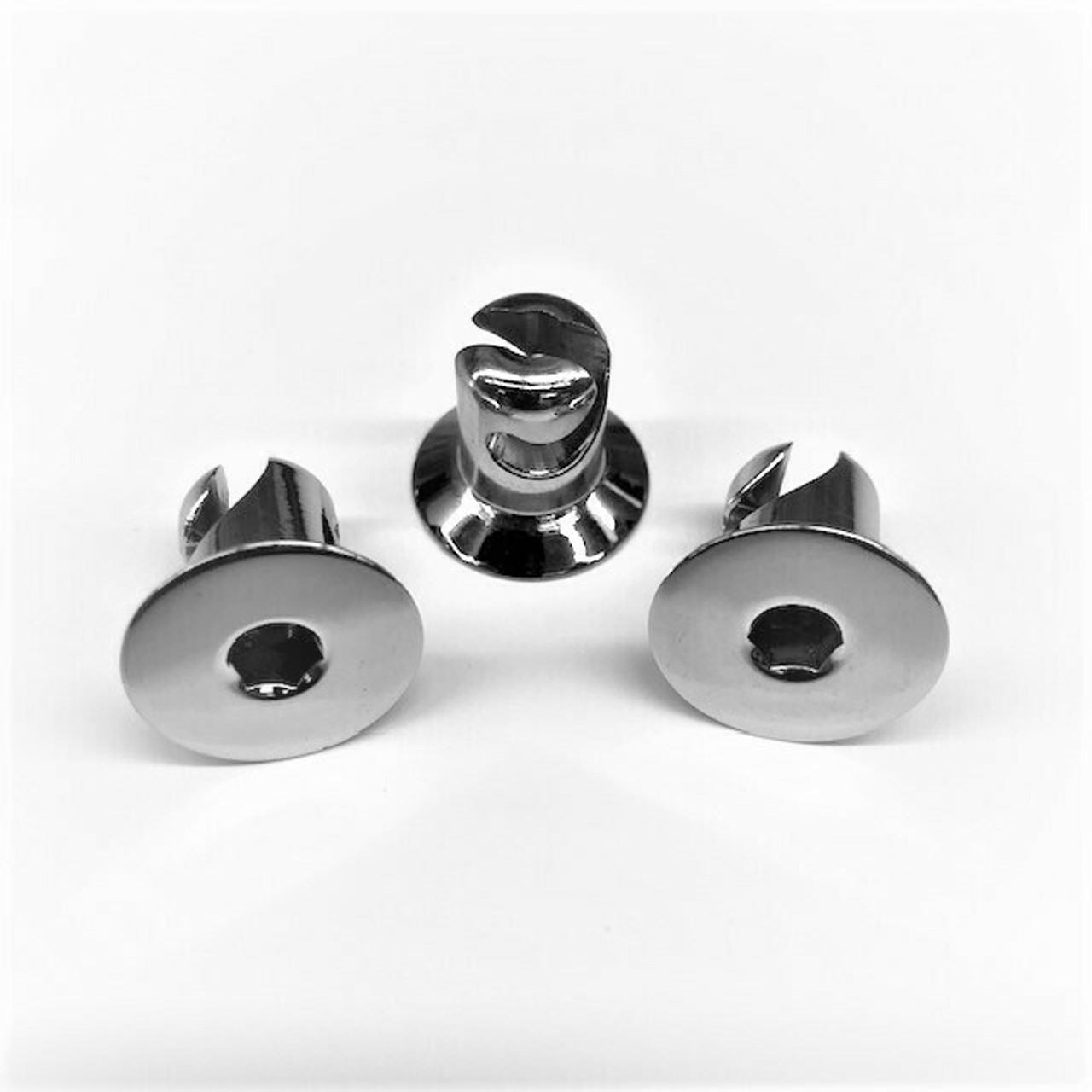 .450 Chrome Hex Head Quarter Turn DZUS Button Fasteners