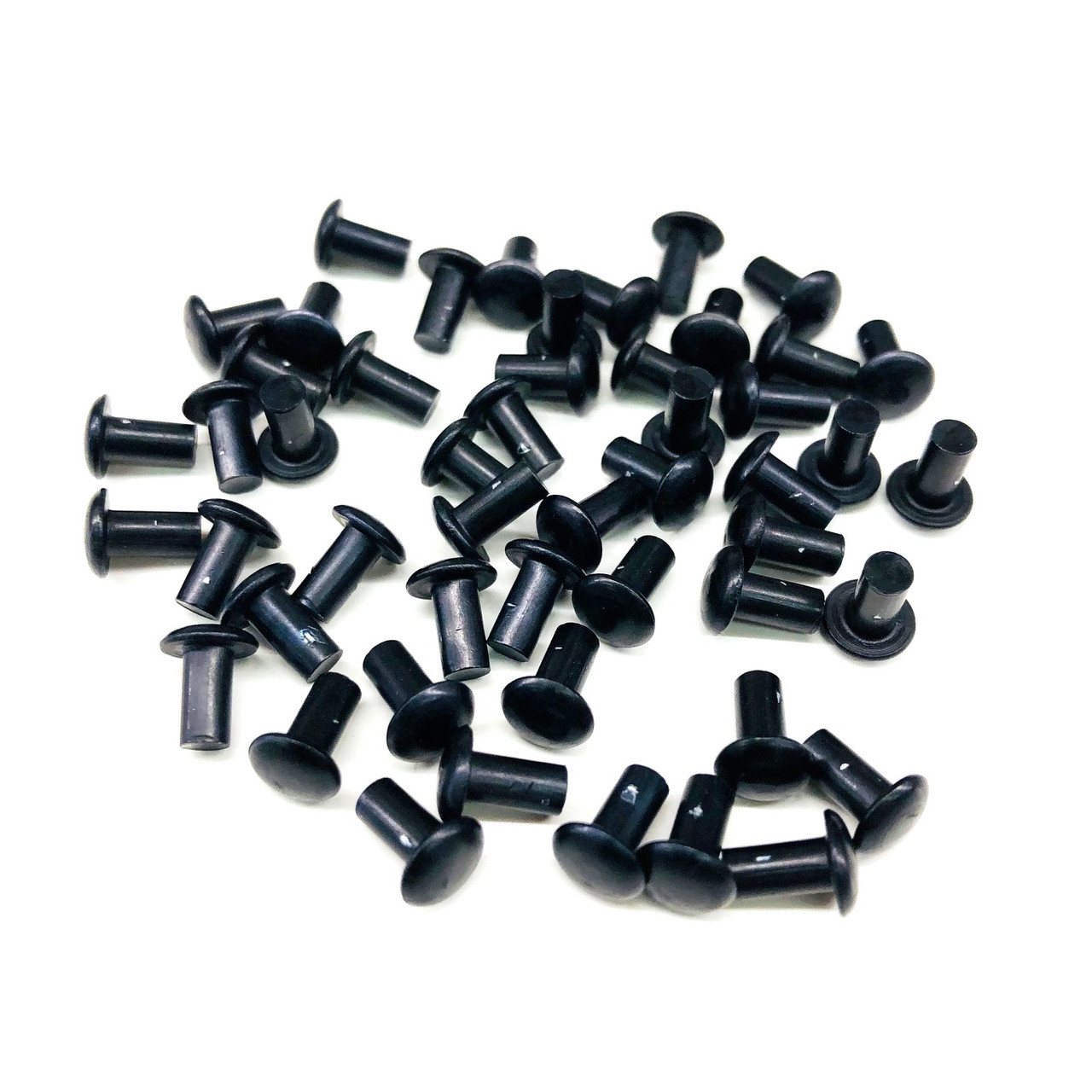 1/8 x 5/16 black solid aluminum smash rivets 50pk