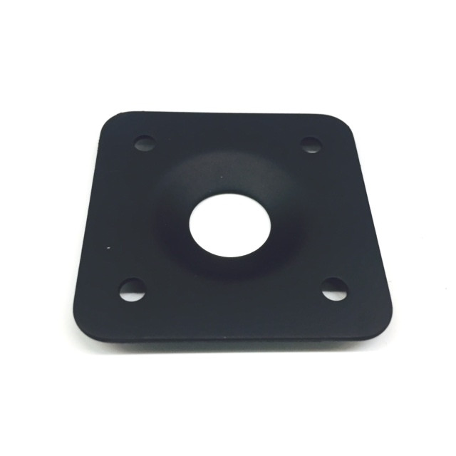 Quarter Turn Fastener Doubler Plate - Black Square Aluminum