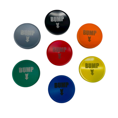 Billet Concave Bump Down Engraved Corded Button