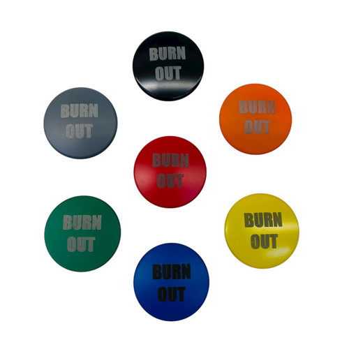 Billet Mushroom Burnout Engraved Corded Button