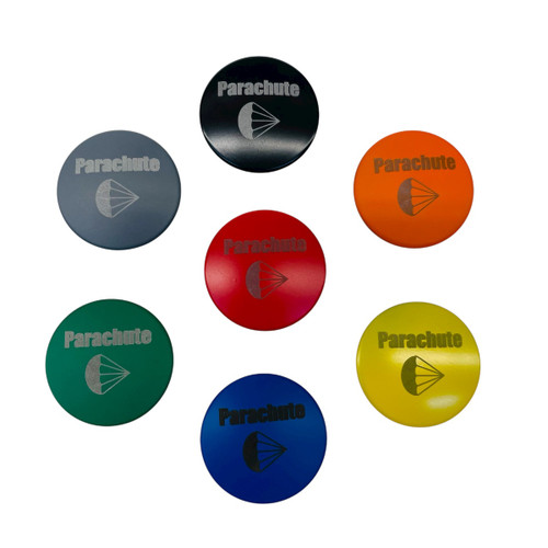 Billet Mushroom Parachute Engraved Corded Button