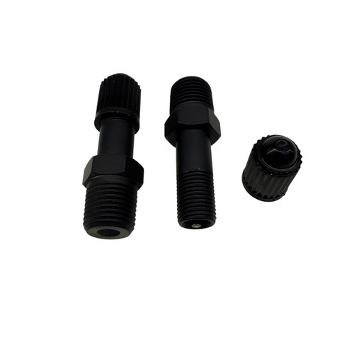 Tire Valve Stem 1/8 NPT Thread In 2pk - Black