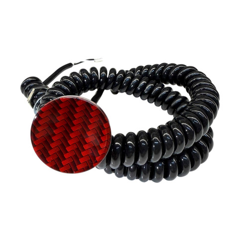 Red Carbon Fiber Hydro dip concave transbrake button