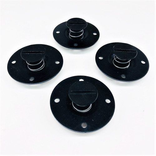 Black Self Ejecting QTR Turn Fastener Doubler Plates - Slotted 550