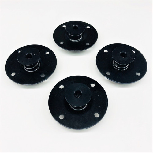 Black Self Ejecting QTR Turn Fastener Doubler Plates - Hex 550