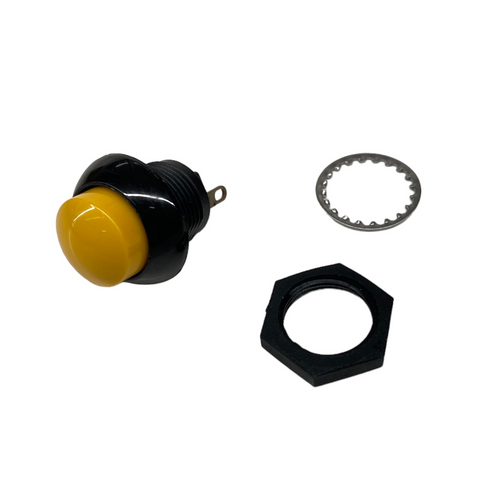 Small yellow momentary push button switch