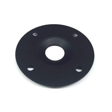 Quarter Turn Fastener Doubler Plate - Black Round Aluminum