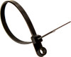 12" Screw Mount Cable Ties, 50lb, Black, c(UL) Listed, 100 Pack
