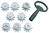 Hoffman PKOTM8 Key Insert Triangle 8mm Fits Flush Bezel Steel | Genesee Supply Co.