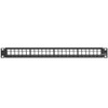 Flat QUICKPORT™ Patch Panel, 24-Port, 1RU, Black. Cable Management bar not included.