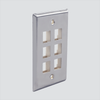 6-Port, Single Gang, Without ID Windows