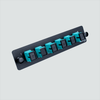 Fiber Optic Adapter Panel, 6-Port, Simplex, SC, MM, OM3, Aqua, LGXÂ® Compatible