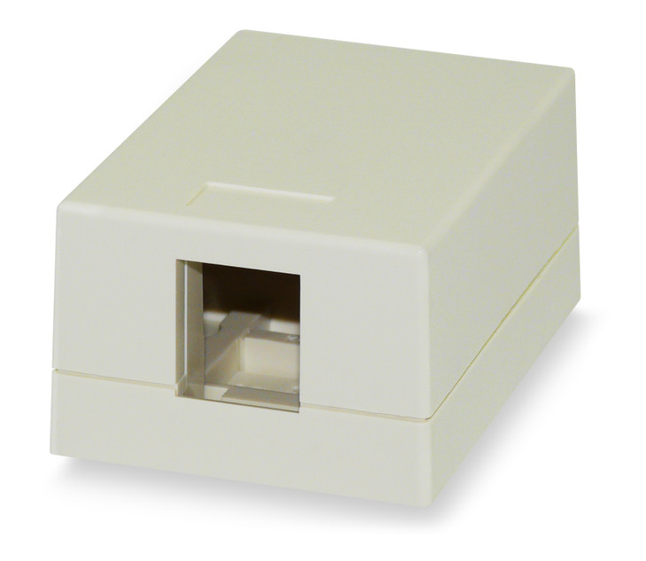 1-Port Surface Mount Box Dark Ivory - SMKL-1-DI {Qty. 10, $2.00/ea.}