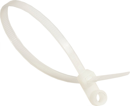 8" Screw Mount Cable Ties, 50lb, Natural, c(UL) Listed, 100 Pack