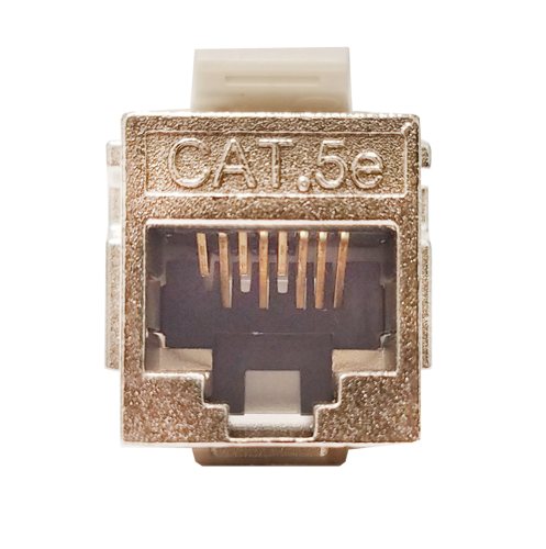 CAT5E SHIELDED DATA GRADE KEYSTONE JACK 90 DEGREES 8X8 CONDUCTORS