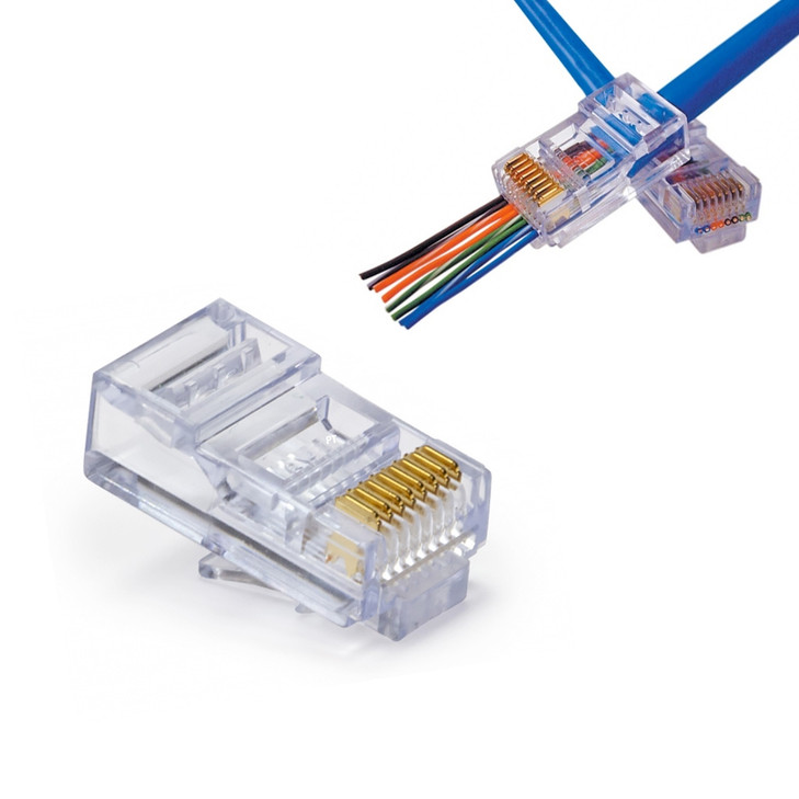 Platinum Tools EZ-RJ45 CAT5/5e Connectors - Jar of 100 - 1 | Genesee Supply Co.