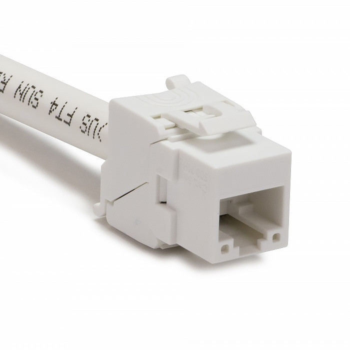 Platinum Tools Cat6A Keystone Jack - White - 1 | Genesee Supply Co.