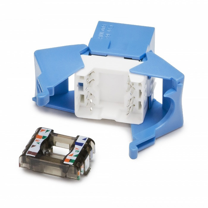 Platinum Tools Cat6A Keystone Jack - Blue - 2 | Genesee Supply Co.