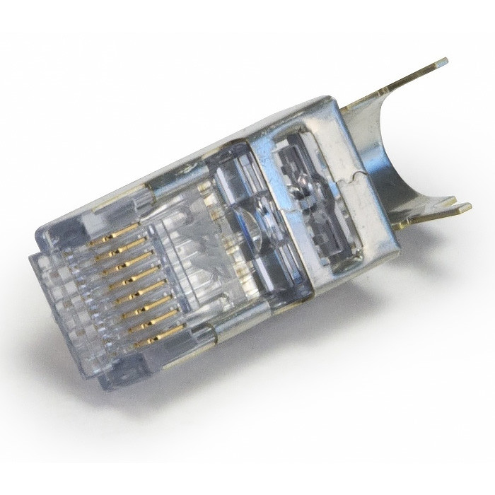 Platinum Tools ezEX44 Shielded Connector (ext Ground) - 50pc - 2 | Genesee Supply Co.