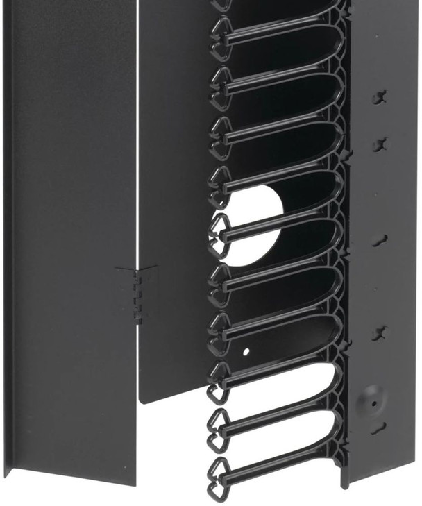 Hoffman PVF208 Vertical Cable Manager W/fingers 2000x800mm Steel Black | Genesee Supply Co.