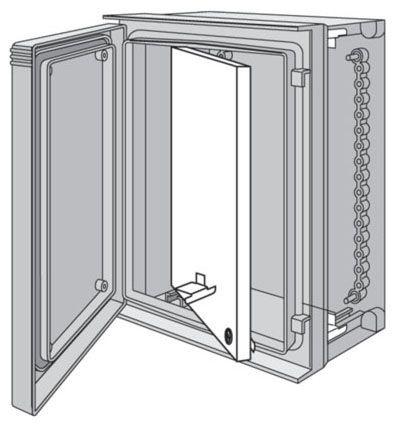 Hoffman UU5040SP Swing-out Panel Fits 513x412mm Steel White | Genesee Supply Co.