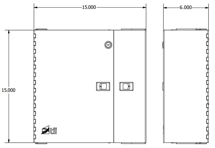   WM12BT Series Wall Mount Patch & Splice Fiber Enclosure 12 Plate Capacity-2